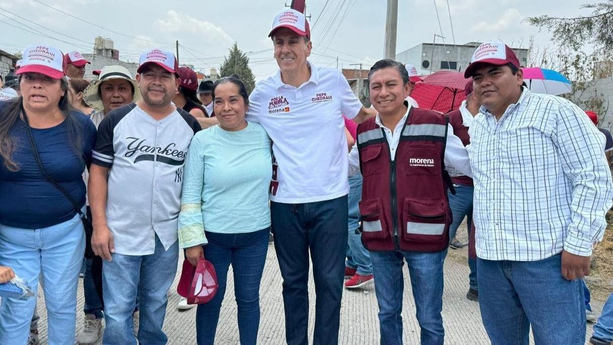 Ofrece Pepe Chedraui pavimentación e infraestructura al sur de Puebla capital