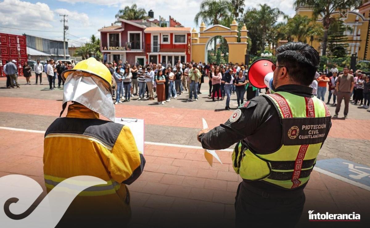 Cuautlancingo participa en Segundo Simulacro Nacional 2025