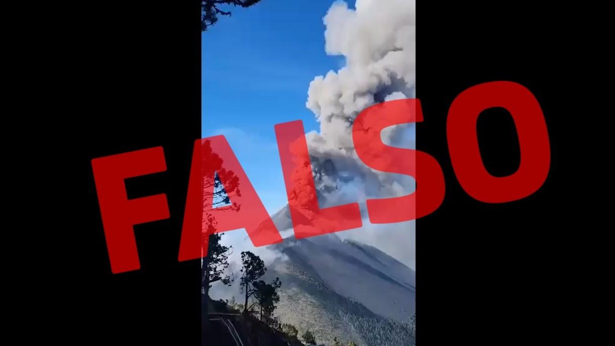 ¡Este no es Don Goyo! Suplen al “Popo” con videos de volcanes de Fuego y Krakatoa