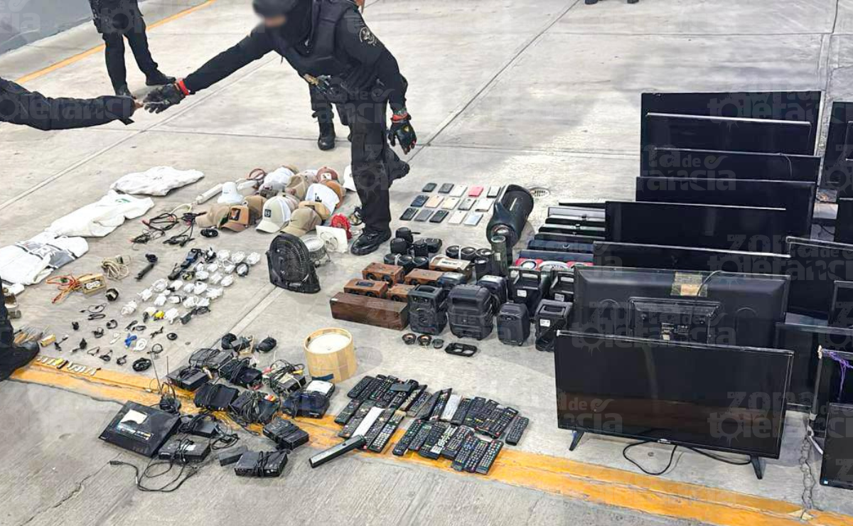 Asegura SSP artículos prohibidos en penal de San Pedro Cholula